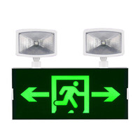 百士安新国标消防应急灯 标志灯充电安全出口指示灯LED照明双头灯一体楼层应急疏散灯 双向出口（过消防）