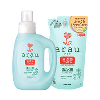 亲皙（ARAU）天竺葵精油皂液内衣手洗洗衣液1.2L+1L补充装家庭优惠装 (莎罗雅saraya) 日本进口