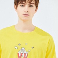 美特斯邦威集团旗下  4M短袖T恤男610865 黄色-爆米花 180/100A/XL *2件