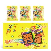 中国台湾进口 秀逗爆酸水果糖 柠檬味15g*12袋/盒 进口糖果 休闲食品硬糖 怀旧零食小吃 *8件