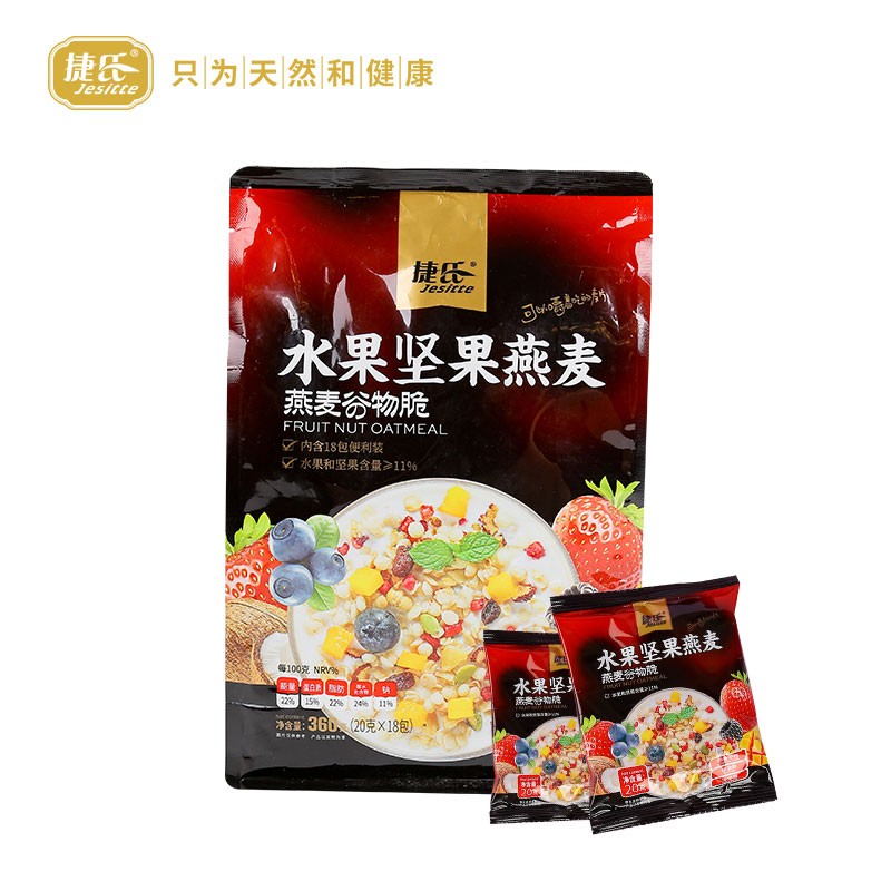 捷氏水果坚果燕麦谷物脆 360g