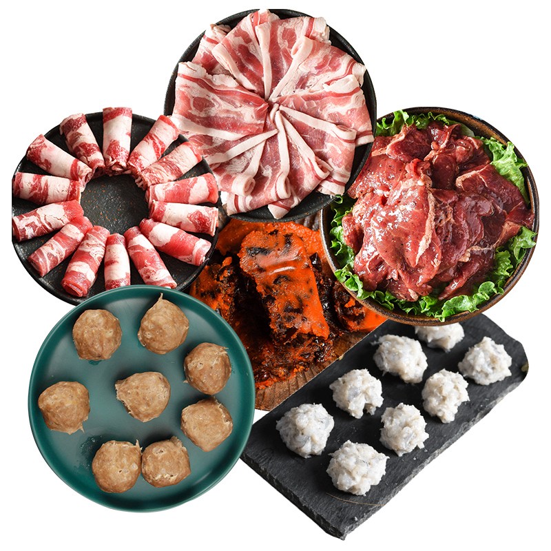 诚烩佳品 火锅食材组合套餐6包 共1000g