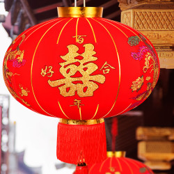 婚庆灯笼挂饰结婚喜字灯笼大门室内大号阳台中式婚礼道具小红灯笼