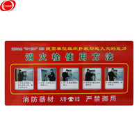 谋福96953灭火器消火栓使用方法说明标识牌贴纸定制消防安全标识牌指示提示牌（消火栓使用方法  35*19cm  ）