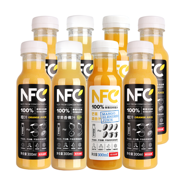 农夫山泉nfc100%果汁橙汁苹果浓芒果汁缩果蔬汁 300ml