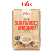 瑞典finax  原味混合谷物 营养早餐即食免煮 速食冲饮燕麦片1kg/袋