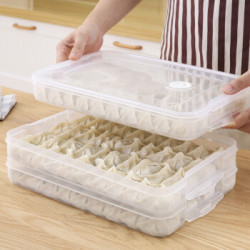 侑家良品 饺子盒冰箱冷冻保鲜收纳盒家用分格3层3盖