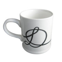 科得 CURTA 26字母马克杯(D字图案) 茶杯 咖啡杯 强化瓷/11230804880订制