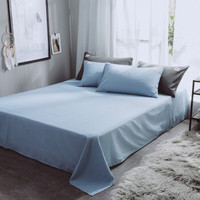 迎馨家纺 床单家纺 磨毛单人床单 床单单件床上用品床罩单件 1.5/1.8米床 蔚蓝 230*245cm