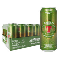 替牌（Tennent）IPA啤酒 英国进口T牌精酿啤酒500ml*24听装 整箱