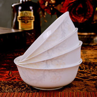 忠诚 景德镇陶瓷面碗 纯白 4个装