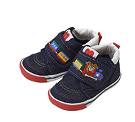 MIKI HOUSE 匠奢系列 嬰兒卡通刺繡二段學步鞋 11-9312-973 藏藍色 13cm