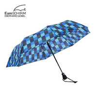 EuroSCHIRM 全自动三折叠晴雨伞  蓝色格子 *3件