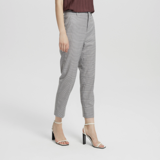 ME&CITY 548989 复古法式千鸟格西裤