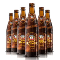 ERDINGER艾丁格啤酒德国原装进口小麦啤酒 黑啤 500ml*6瓶 *3件