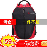 SWISSGEAR时尚双肩包 轻便防水双肩笔记本电脑包背包14.6英寸 SA-7660黑/红