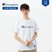 Champion 冠军 C3-H371 日版草字logo刺绣T恤