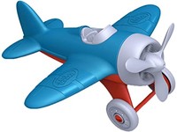 Green Toys 玩具飞机——不含双酚A，邻苯二甲酸盐，蓝色航空运输玩具车，帮助传输航空知识，提高抓地力