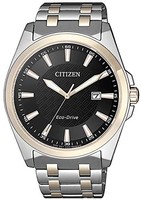 CITIZEN 西铁城 男士指针式石英手表 不锈钢表链 BM7109-89E