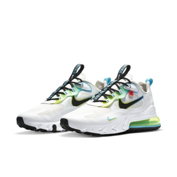 nikemax270白绿,nikeairmax270 nike 耐克 air max 270 react 男士跑鞋 ck6457-100 白黑/蓝绿渐变 42