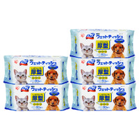 日本iris愛麗思寵物濕巾80抽*5包