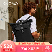 KNOMO英伦双肩包帆布大容量背包男个性潮流双肩背包Novello男士背包15.6寸电脑包 帆布款
