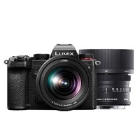 Panasonic 松下 LUMIX S5 全畫幅 微單相機 黑色 20-60mm F3.5 變焦鏡頭+45mm F2.8 DG DN 定焦鏡頭 雙頭套機