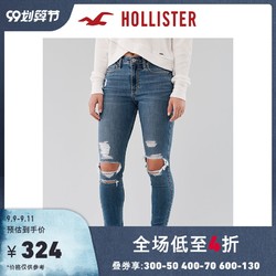 hollister2020年新品经典弹力高腰紧身牛仔裤 女 304787-1 *2件