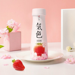 北海牧场 气色樱花草莓味210g*3瓶 果味低卡饮用型低温益生菌酸奶 *7