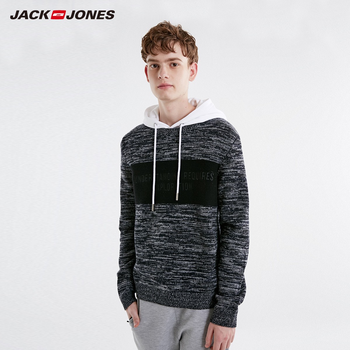 ]JackJones 杰克琼斯 219125507 男士含羊毛针织衫毛衣