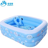 婴儿童充气游泳池家庭宝宝小孩加厚家用游泳桶折叠海洋球池玩具