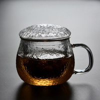 海洲窑 锤目纹耐热玻璃茶杯 380ml *3件