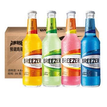 冰锐（Breezer）洋酒 4.8°朗姆预调鸡尾酒 275ml*24瓶