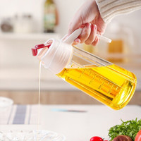 日式油壶装酱油醋透明油瓶大号玻璃防漏油罐家用调味料瓶厨房用品 日式油壶630ml红