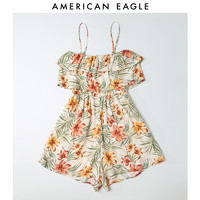AEO女士新款吊带一字领中腰清新连衣裙 American Eagle1399_5194