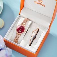 格玛仕（gemax）正品手表女士细带小巧简约气质2020年新款石英表轻奢小众女表 心心相