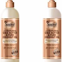 Suave Professionals 天然乳木果油和纯椰子油洗发水和护发素套装