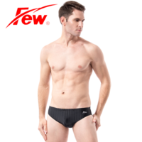 飘（FEW)  新款专业泳裤男士快干防水三角泳裤宽松防尴尬纯色 M2132 黑色 XL *2件