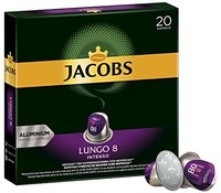Jacobs 咖啡胶囊 浓烈稀饮意式特浓(Lungo Intenso)，浓度8/12，200粒兼容Nespresso，10 x 20杯