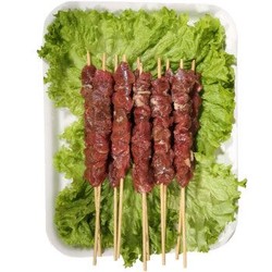 汇柒鲜 牛肉串400g/袋(约10串)bbq烧烤食材牛肉半成品烤箱适配 *8件