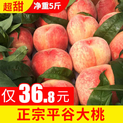 平谷大桃5斤北京水蜜桃水果新鲜映霜红甜冬桃脆雪桃鲜桃硬桃子10