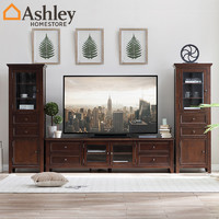 Ashley爱室丽美式现代简约茶几电视柜组合小户型客厅轻奢实木地柜