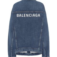 BALENCIAGA 巴黎世家 logo 印花 牛仔夹克