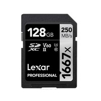 中亚Prime会员：Lexar 雷克沙 1667x 128GB SDXC UHS-II 存储卡