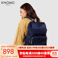 KNOMO英伦双肩女包新款包包时尚13英寸电脑包旅行轻便背包潮流双肩通勤背包Clifford个性女包 深蓝色