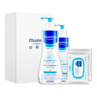 考拉海购黑卡会员：mustela 妙思乐 婴儿人气洗护套装（洗发沐浴露500ml+润肤乳300ml+湿巾25抽*2）