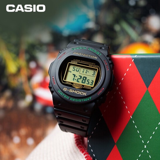 casio卡西欧gshockdw5700th1冬日圣诞男士运动手表