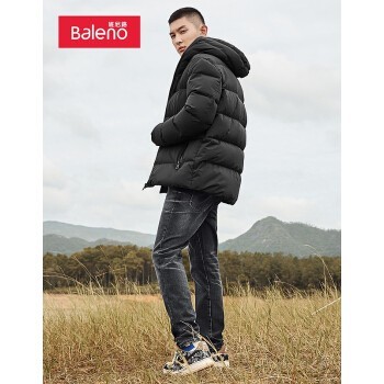 商品baleno 班尼路 88037026 连帽款羽绒服