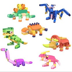 bloks 布鲁可积木 大眼睛系列 恐龙的蛋生套装 7只