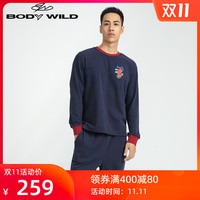 body wild联名款(毕加索的球)圆领套头长袖+缩口长裤套装ZBN43VL1